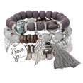 thumbnail image 1 of UDIYO 4Pcs/Set Bohemia Style Wing Beads Bracelet Women Bangle Jewelry Party Gift, 1 of 7