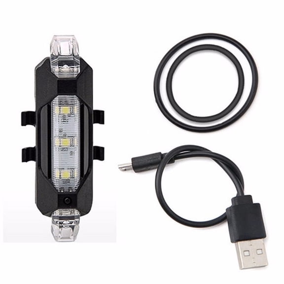 UDIYO 5 LED Rechargeable Bike Bicycle Cycling Tail Rear USB Safety Warning Light Lamp