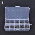 thumbnail image 1 of UDIYO 500 Pcs Multi Sizes Fish Jig Hooks with Hole Fishing Hook Tackle Box Steel Fishhook, 1 of 7