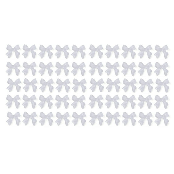 UDIYO 50Pcs/Set Nail Ornament Gloss Ice Penetration DIY 3D Bowknot Manicure Glitter Decoration for Female