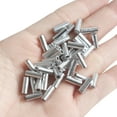 thumbnail image 1 of UDIYO 50Pcs Solid Fishing Line Tube Single Double Barrel Aluminium Anti Rust Crimping Loop Sleeve for Angling, 1 of 7