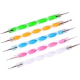 thumbnail image 1 of UDIYO 5Pcs 2 Way Marbleizing Dotting Manicure Tools DIY Nail Art Rod Painting Dot Pen, 1 of 7