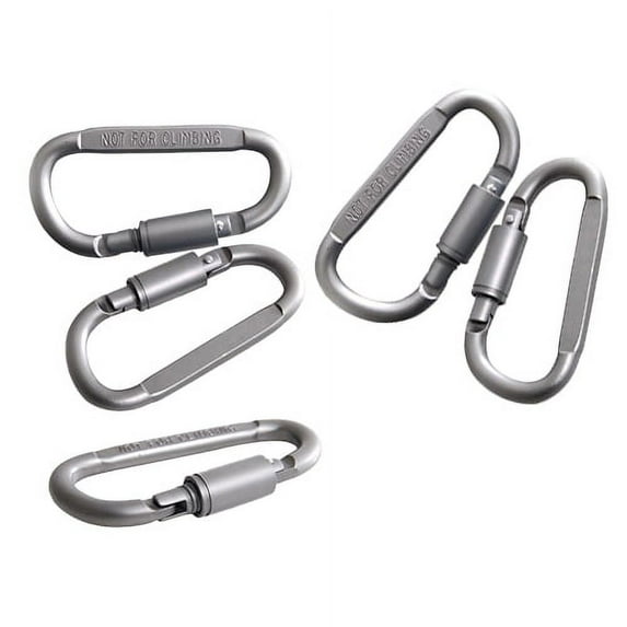 UDIYO 5Pcs Aluminum Alloy Carabiner D-Ring Key Chain Keychain Clip Hook Outdoor Buckle