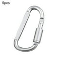 thumbnail image 1 of UDIYO 5Pcs Aluminum Alloy Carabiner D-Ring Keychain Clip Hook Outdoor Camping Lock, 1 of 7