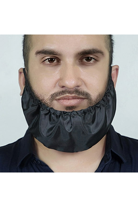 5Pcs Beard Caps Beard Bonnet for Men Beard Bandana Covers Adjustable Facial Hair Apron Guard Bonnet Bedtime Bib Hat (Black)