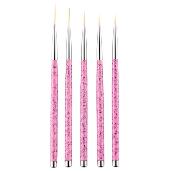 UDIYO 5Pcs Nail Art Pen Painting Liner Flower Drawing UV Gel Brushes Manicure Tools