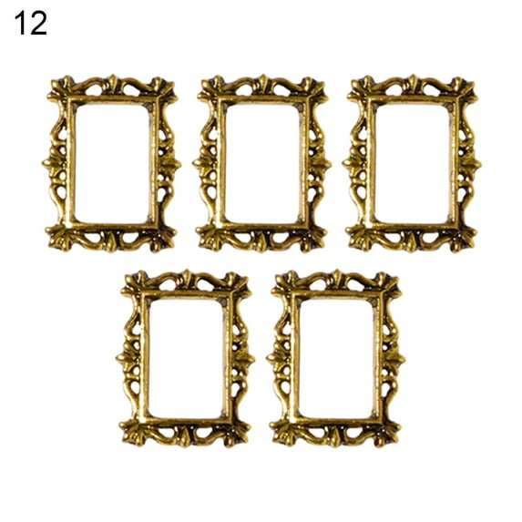 UDIYO 5Pcs/Pack Nail Decor Vintage Hollow-carved Design Alloy 3D Nail Manicure Craft Ornaments for Nail Design