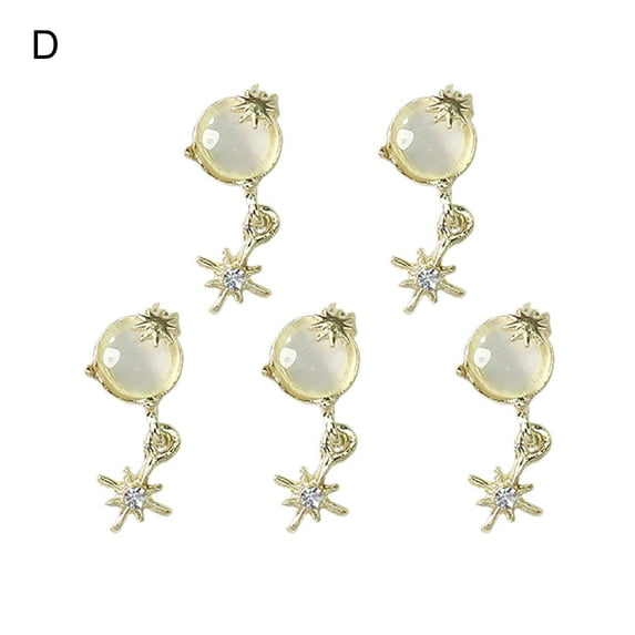 UDIYO 5Pcs/Set Nail Ornament DIY Jewelry Nail Art Lightweight Glitter Varnish Manicures Nails Art Accessories for Female