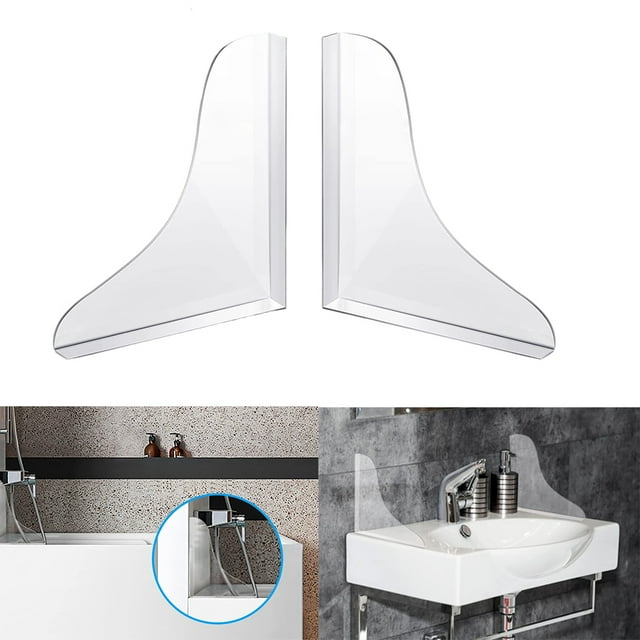 UDIYO 6 Pieces Bathtub Shower Splash Guard, Bathroom Bath Tub Splash Guards with 3M Super