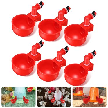 Automatic Chicken Waterer With Float Valve - Large Poultry Water Feeder Kit, Stainless Steel Hose
