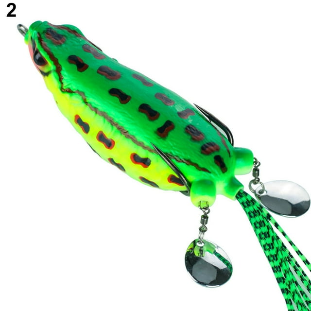 UDIYO 9cm/25g Silicone Huge Frog Bait Colorful Slice Double Sequin Soft