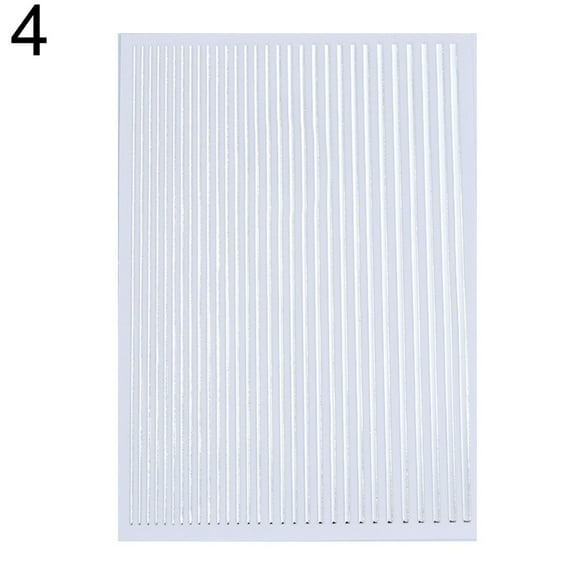 UDIYO 9x8cm Laser Nail Sticker Stripe Lines Tape 3D Adhesive Decoration DIY Decal