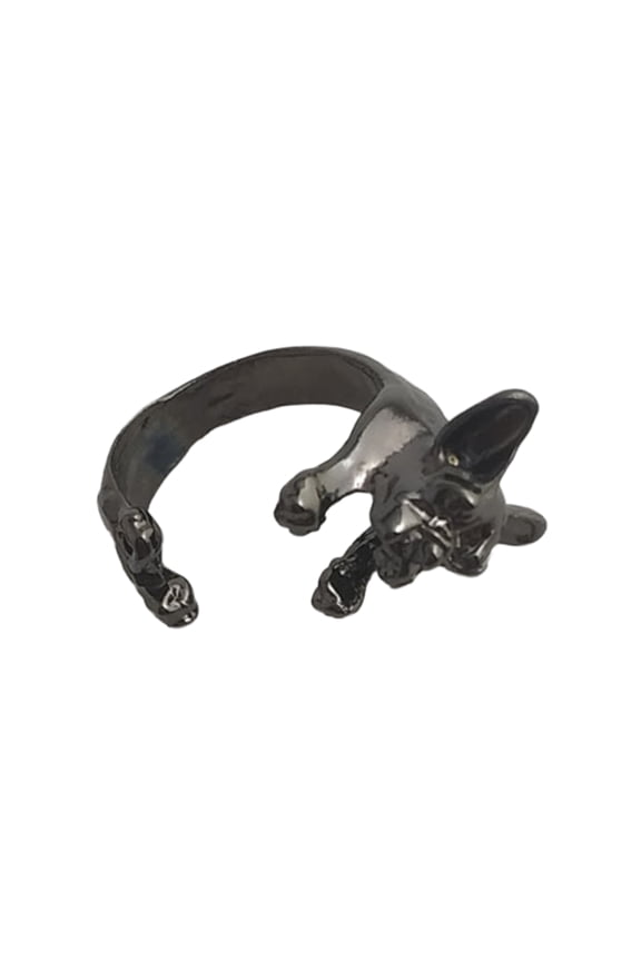 Adjustable Retro Bulldog Openings Ring Unisex Animal Pit Bull Dog Punk Jewelry