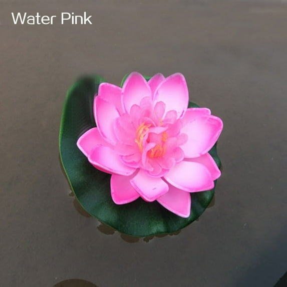 UDIYO Artificial Water Lily Floating Flower Lotus Home Yard Pond Fish Tank Decor