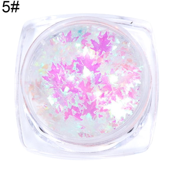 UDIYO Autumn Glitter Gradient Maple Leaf Nail Art Sequins Applique Christmas Decor