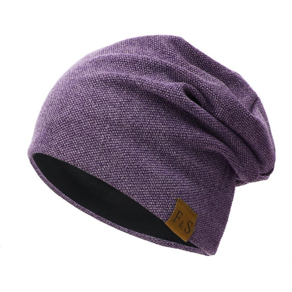 UDIYO Autumn Winter Unisex Hat Solid Color Warm Relaxed Fit Hip Hop Plush Beanie Cap for Outdoor