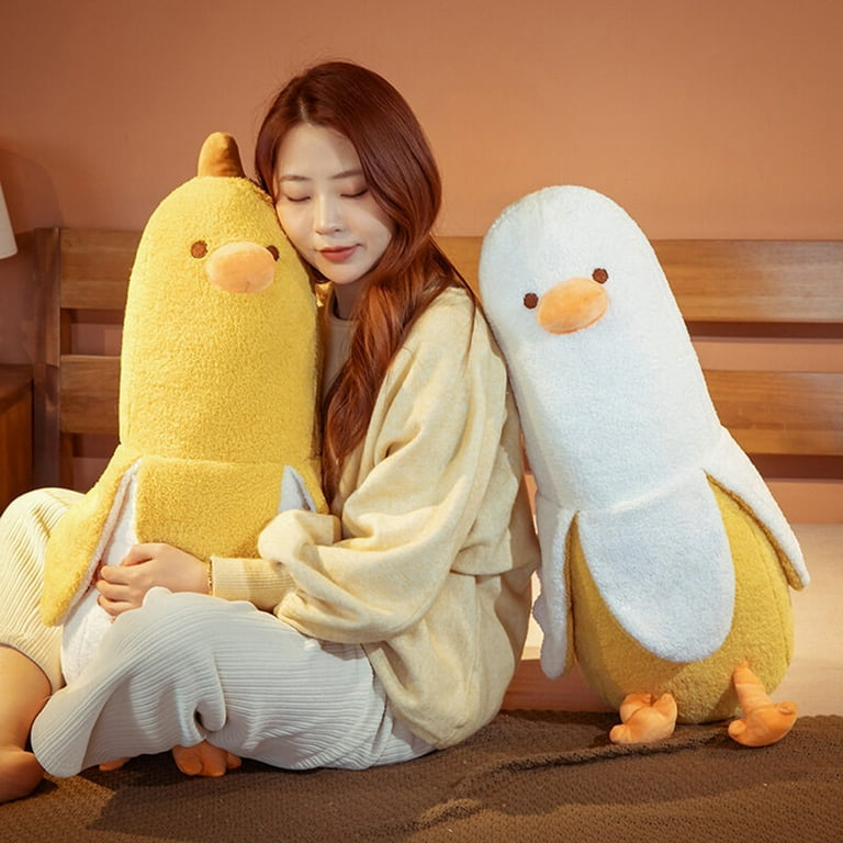 UDIYO Banana Duck Plush Pillow Duck Stuffed Animal Cute Banana