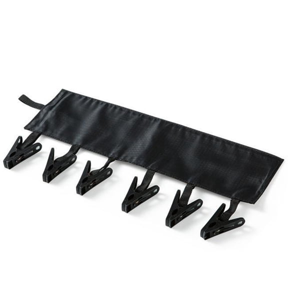 UDIYO Bathroom Rack Clothespin Travel Portable Folding Clothes Towel Hanger 6 Clips