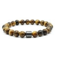 thumbnail image 1 of UDIYO Beaded Bracelet Magnetic Decorative Elastic Rope Stretch All-match Stress Relief Gift 8mm Natural Faux Stone Tiger Eye Beads Healing Bracelet for Daily Life, 1 of 7
