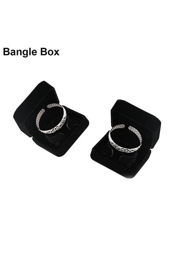 Black Velvet Ring Watch Necklace Bracelet Bangle Pendant Jewelry Case Gift Box