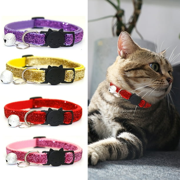 UDIYO Bling Cat Collar Breathable Fadeless Pet Supplies Kitty Sequin