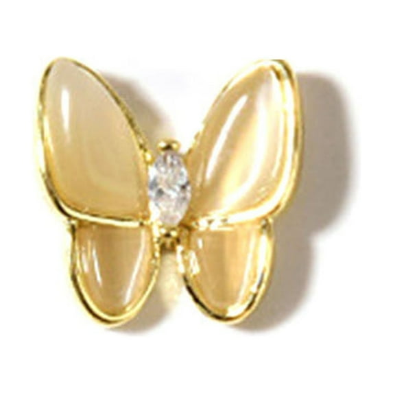 UDIYO Butterfly Nail Decor 3D Visual Effect Sparkling Non-Fading Anti-Oxidation Vibrant Color Decorative Metal Butterfly Nail Jewelry DIY Nail Rhinestones Nail Supplies