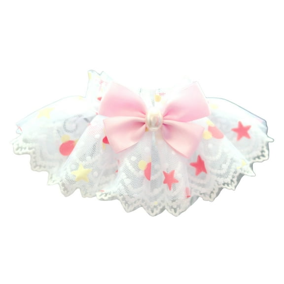 UDIYO Cat Bib Soft Touch Lovely Bandana Adjustable Bow Collar Bib Lace Neck Scarf Pet Neckerchief for Small Dogs