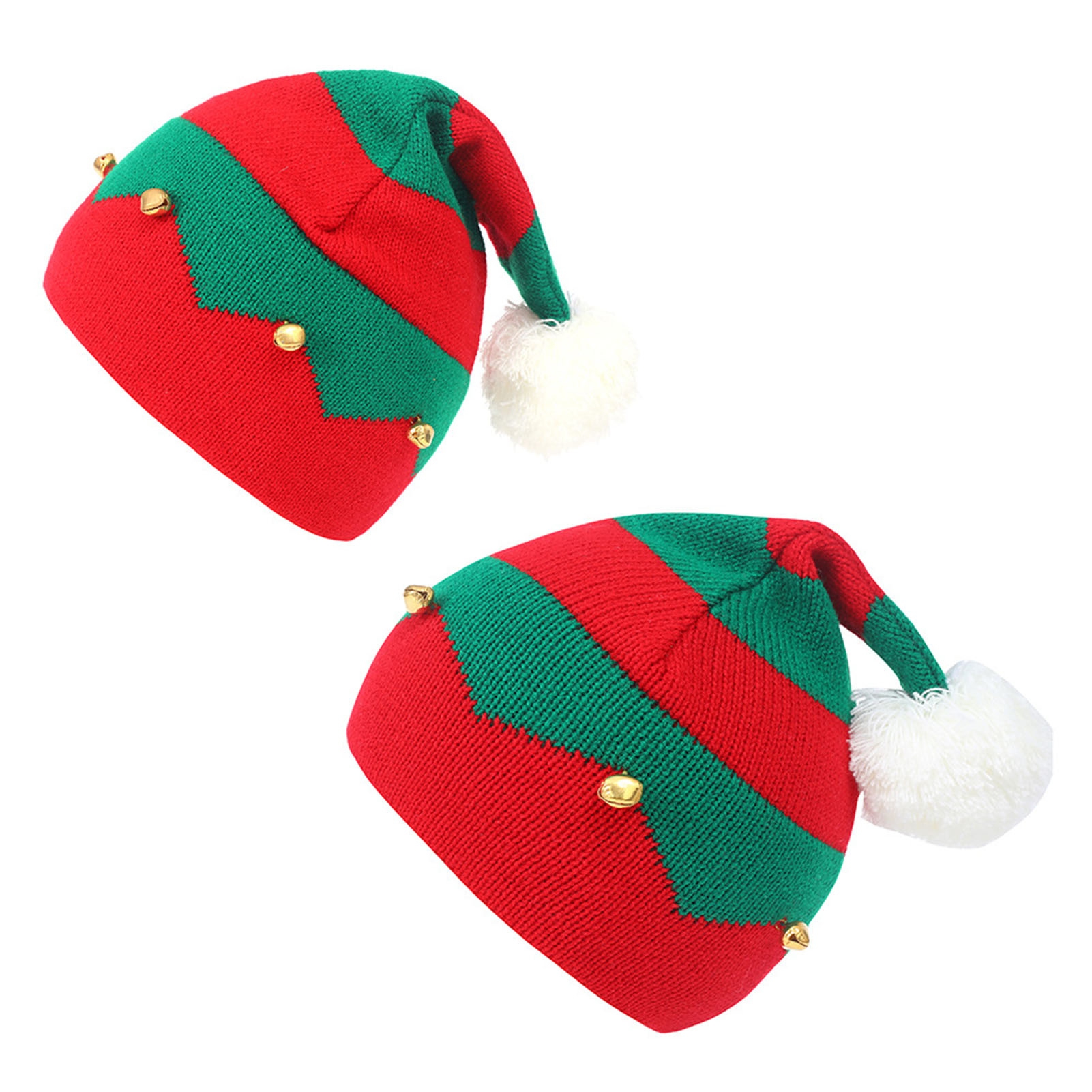 Bonnet De Noël Tricoté - Taille Unique élastique (env. 22 Cm) - Design Festif Coloré - Pour Femmes, Filles, Garçons - Idéal Fêtes Et Extérieur