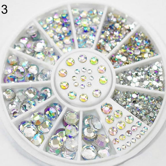 UDIYO Colorful Shiny Nail Art Decoration Wheel Colorful Star DIY Manicure Accessory