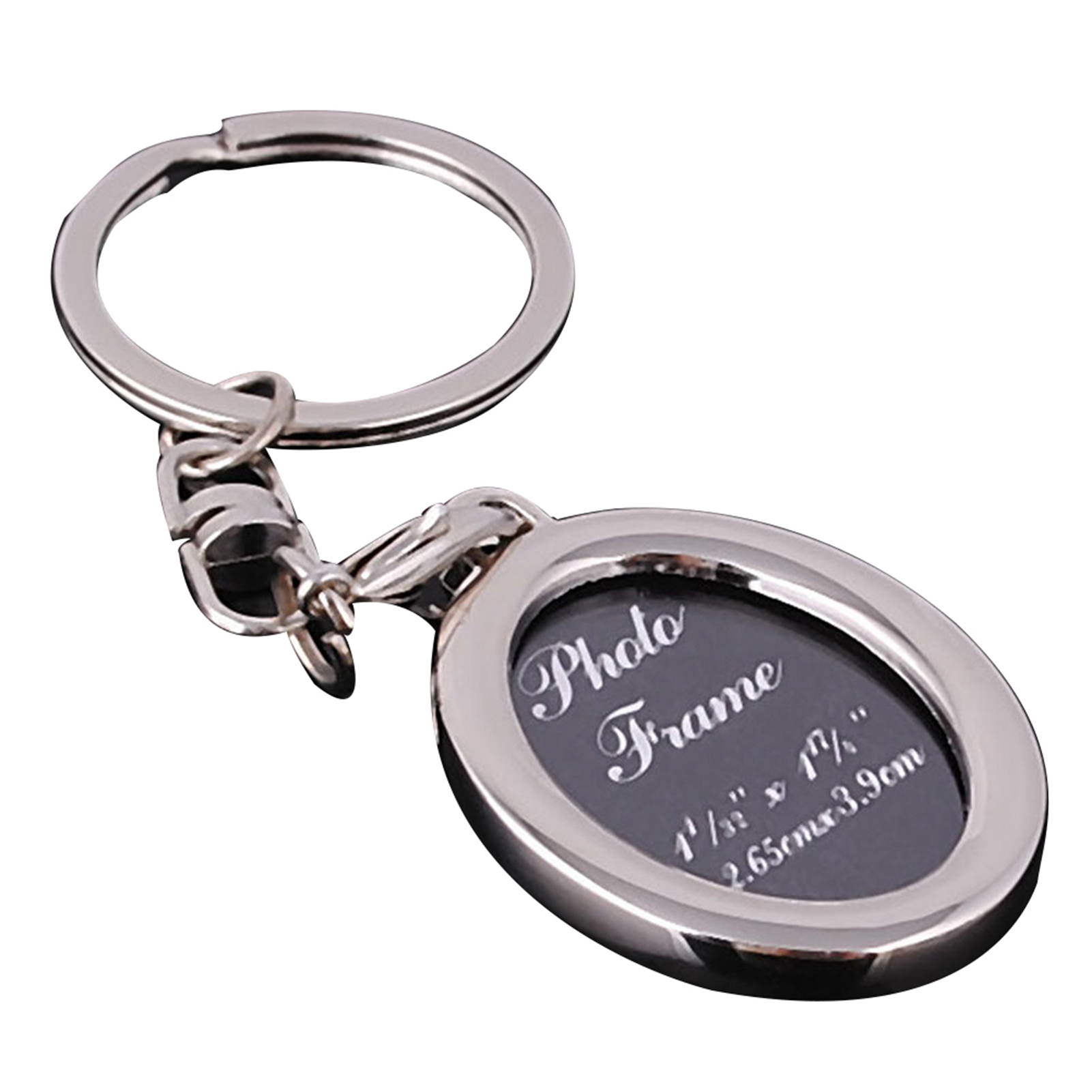 UDIYO Creative DIY Metal Photo Frame Picture Holder Car Key Chain Pendant Gift Keyring