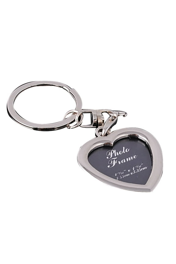 Creative DIY Metal Photo Frame Picture Holder Car Key Chain Pendant Gift Keyring