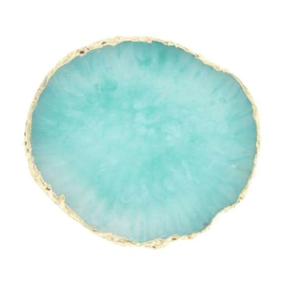 UDIYO Creative Golden Edge Resin Nail Color Palette Mixing Drawing Paint Manicure Display Holder for DIY