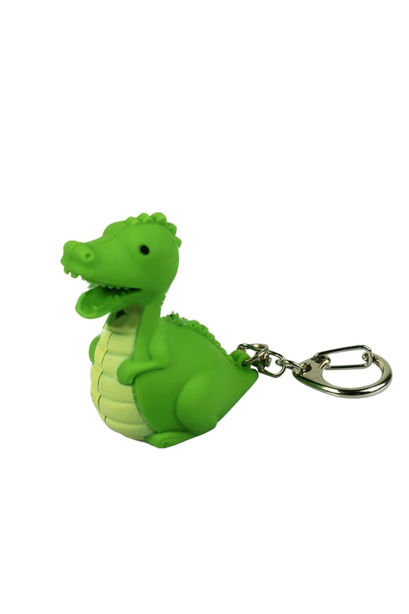 Creative LED Light Sound Cute Dinosaur Keychain Pendant Decor Key Ring Ornament