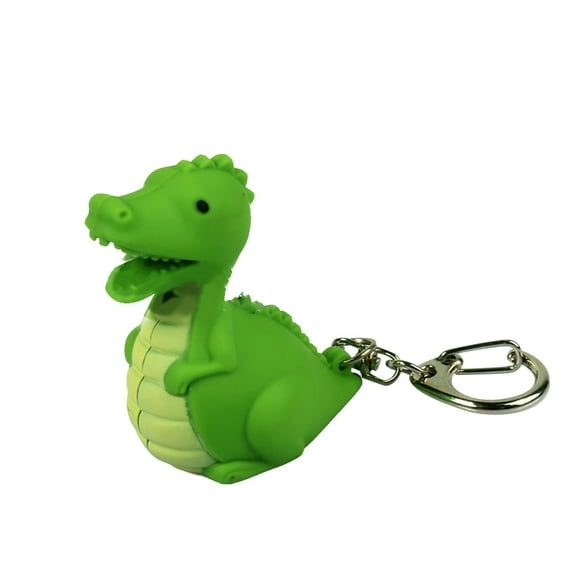 UDIYO Creative LED Light Sound Cute Dinosaur Keychain Pendant Decor Key Ring Ornament