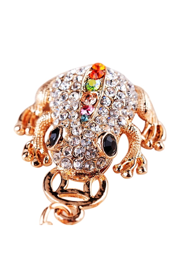Cute Glitter Rhinestone Frog Animal Keyring Car Handbag Accessory Keychain Gift