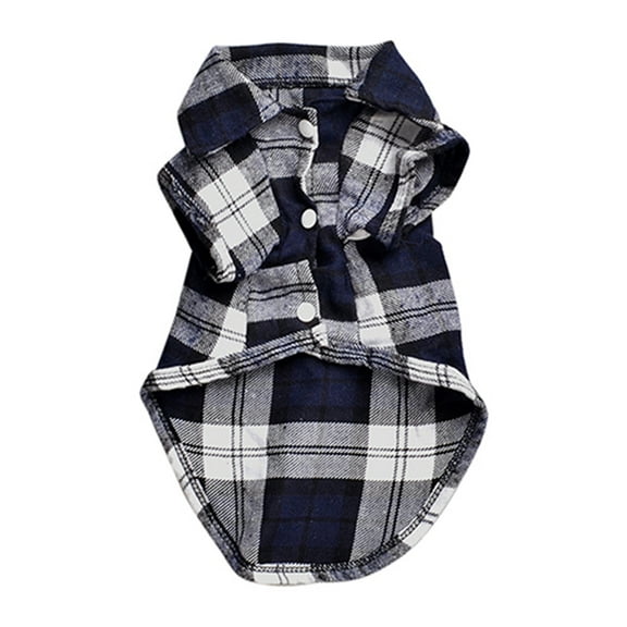 UDIYO Cute Pet Dog Puppy Plaid Shirt Coat Clothes T-Shirt Top Apparel Size XS S M L