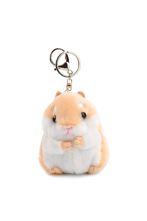Cute Plush Hamster Pendant Key Chain Clasp Key Ring Keyring Handbag Car Decor