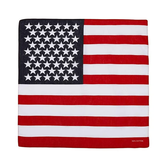 UDIYO Cycling Square Scarf Overlock Design Windproof Unisex Fashion American Flag Stripes Star Print Hip-Hop Headscarf for Outdoor