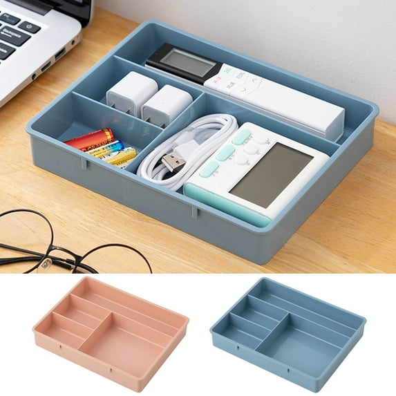 UDIYO Desktop Storage Box Large Capacity Grid Design Space-saving Jewelry Stationery Sundries Storage Organizer Home Supply