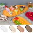 thumbnail image 1 of UDIYO Dessert Tray,Food Grade BPA Free Smooth Edge Storage Tray,Oval Storage Tray Dish Dinner Plate, 1 of 10