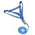 thumbnail image 1 of UDIYO Dog Cat Harness Collar Leash Fashion Bones Paws Print Safety Traction Rope, 1 of 7