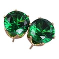 thumbnail image 1 of UDIYO Ear Studs Elegant All Match Cubic Zirconia Round Exquisite Earrings for Dating, 1 of 7