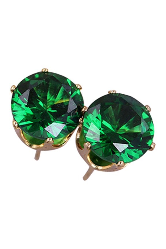 Ear Studs Elegant All Match Cubic Zirconia Round Exquisite Earrings for Dating