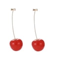 thumbnail image 1 of UDIYO Earrings Sweet Cherry Shape Alloy Exquisite Jacket Ear Dangle for Dating, 1 of 7