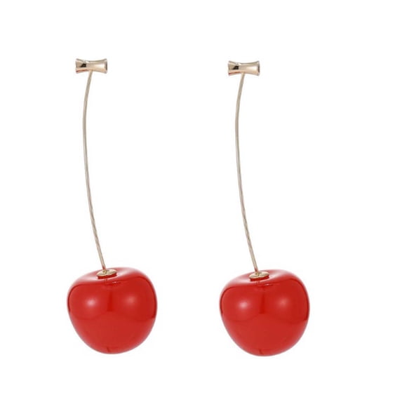 UDIYO Earrings Sweet Cherry Shape Alloy Exquisite Jacket Ear Dangle for Dating