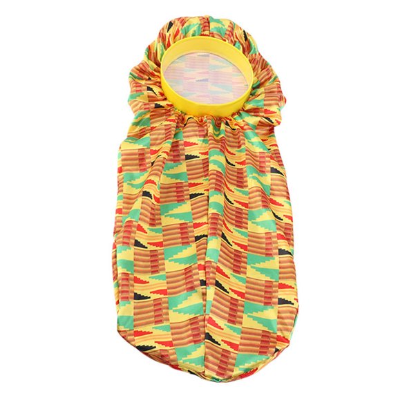 UDIYO Elastic Band Hair Bonnet Bright Color Head Cover African Print Extra Long Bonnet Hair Care