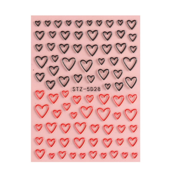 UDIYO Embossed Nail Sticker Flower Decal DIY Nail Art Decoration Spring Summer Flower Nail Decoration Sticker Nail Supplies