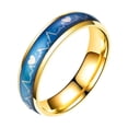 thumbnail image 1 of UDIYO Fashion Men Women Mood Changing Color Heart Beat Ring Party Jewelry Couple Band, 1 of 7