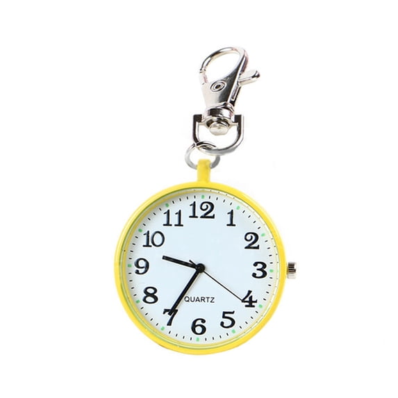 UDIYO Fashion Unisex Round Dial Quartz Analog Nurse Medical Keychain Pocket Watch