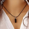thumbnail image 1 of UDIYO Faux Gemstone Rock Natural Quartz Healing Point Chakra Reiki Pendant Rope Necklace, 1 of 6